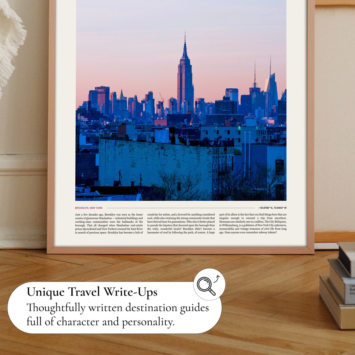 Brooklyn New York Sunset Manhattan Skyline Photo Travel Poster Art - Image 2