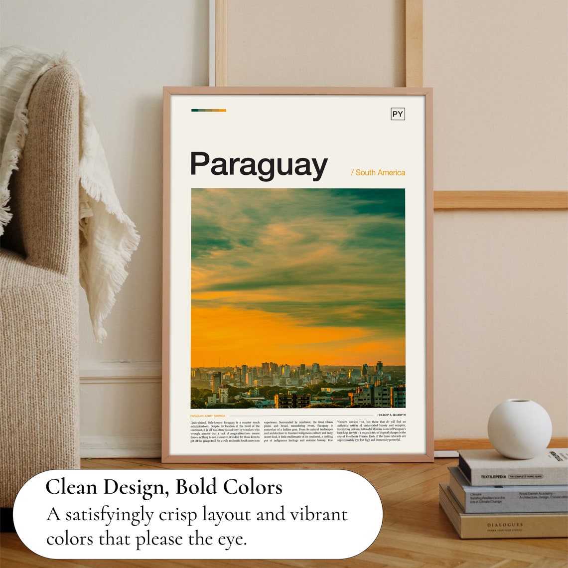 Paraguay Print Paraguay Poster Paraguay Art Print Paraguay Wall Art Paraguay Artwork Paraguay Photo Paraguay Travel Paraguay Decor - Image 3