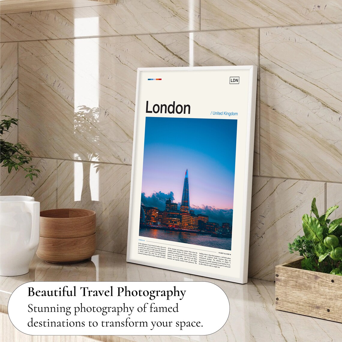 London United Kingdom The Shard Thames Sunset Photography Poster - Image 4