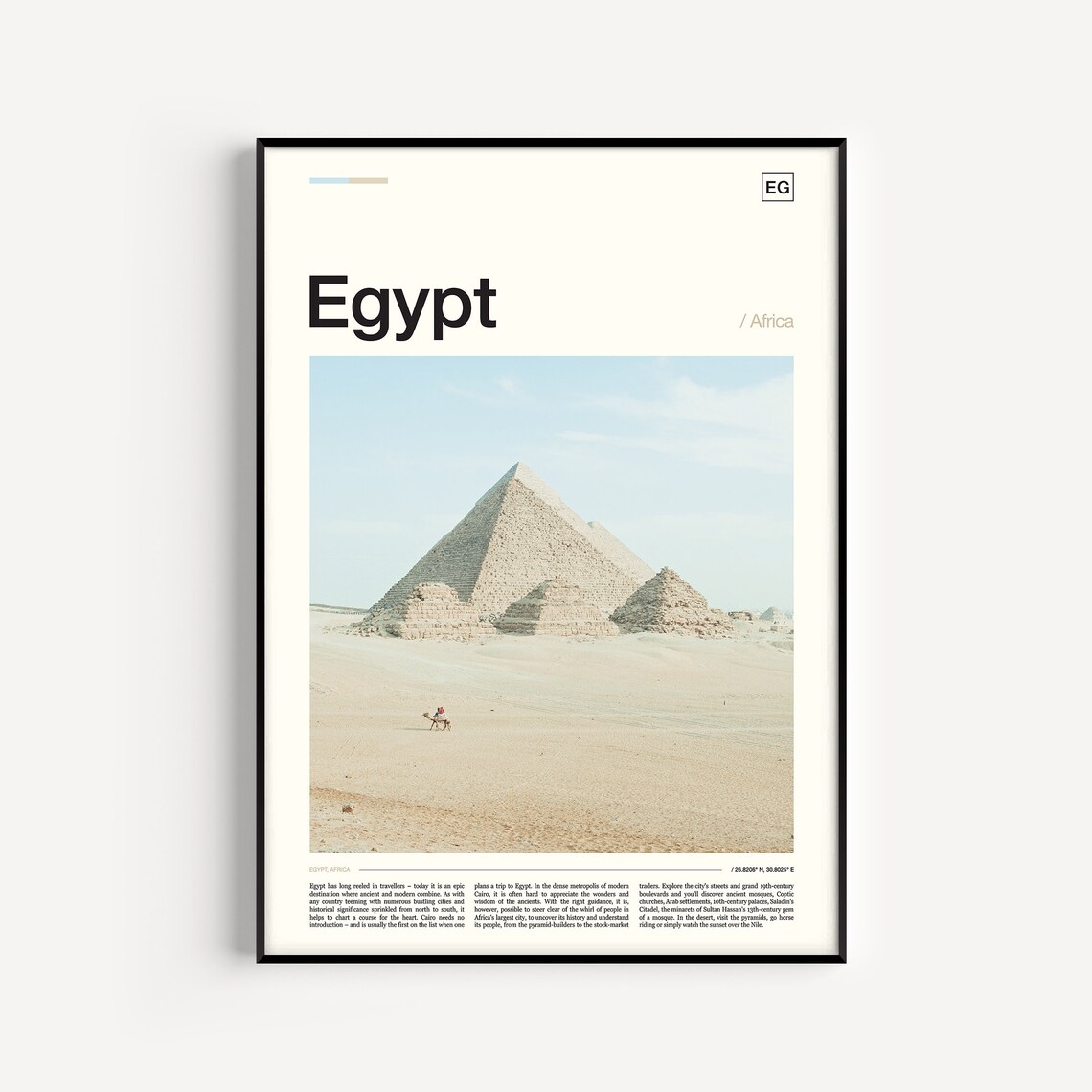 Egypt Travel Poster, World & Cultural Art