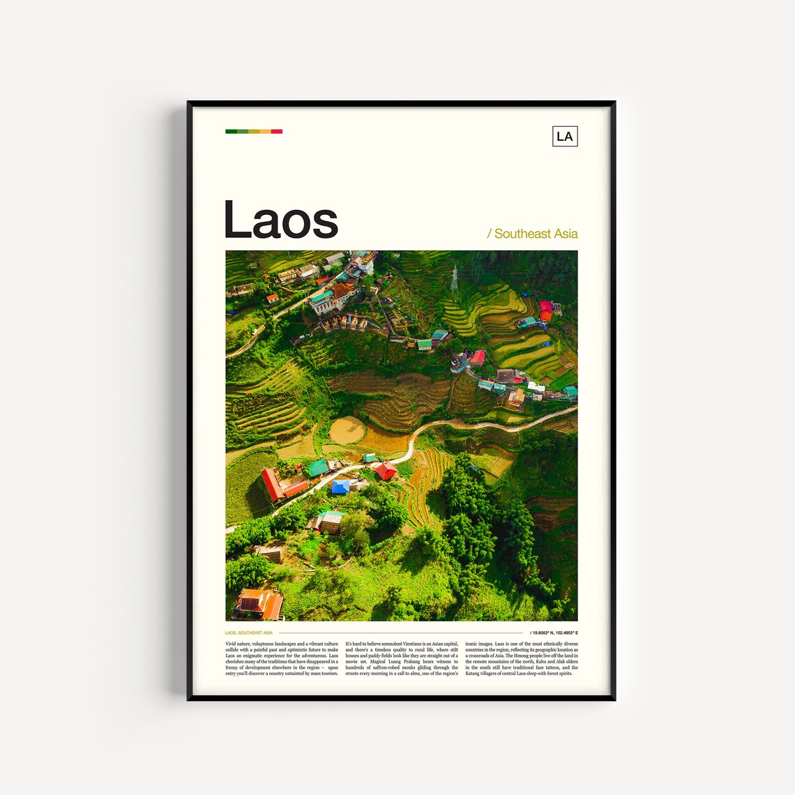 Laos Travel Art Print