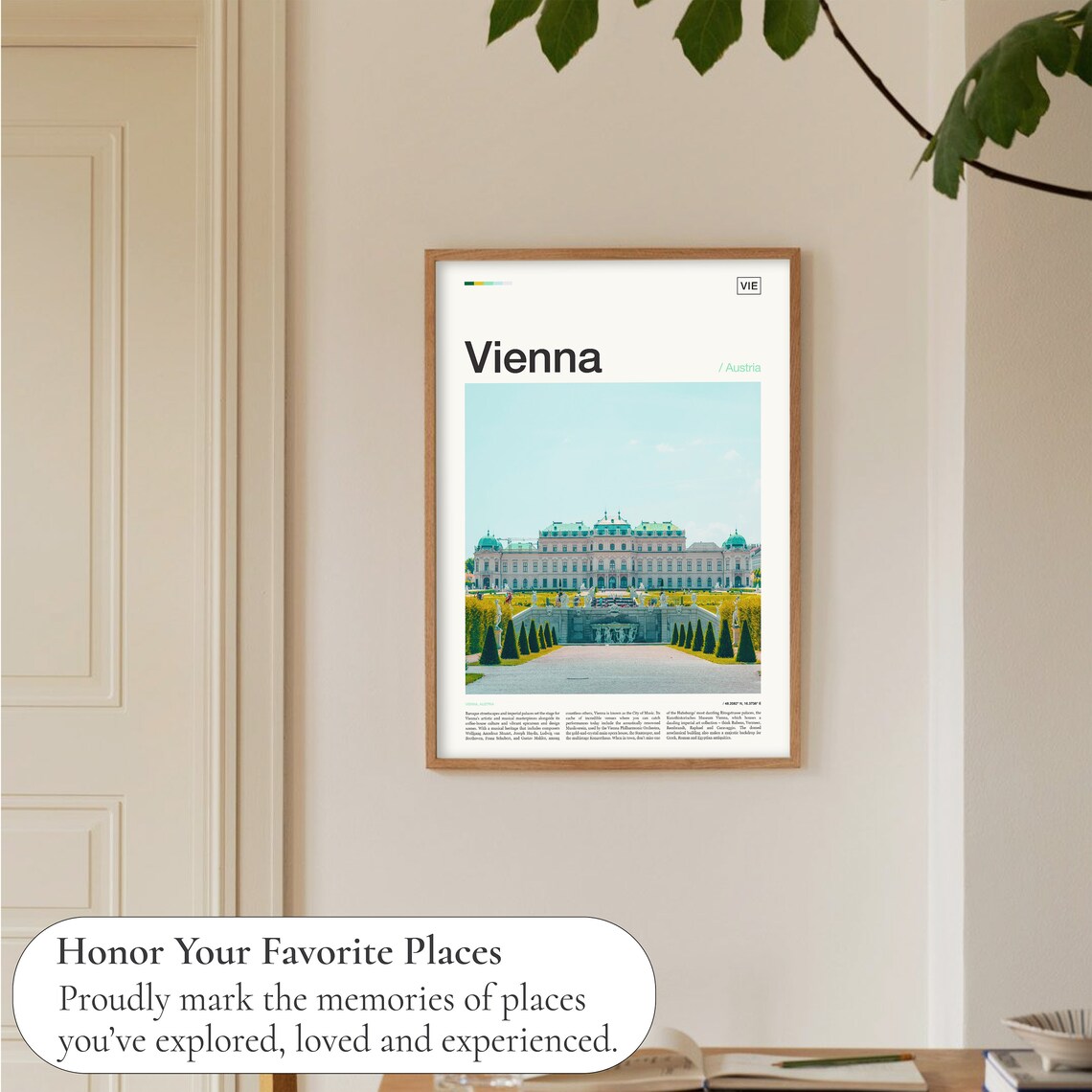 Vienna Austria Belvedere Palace Gardens Editorial Travel Poster - Image 5