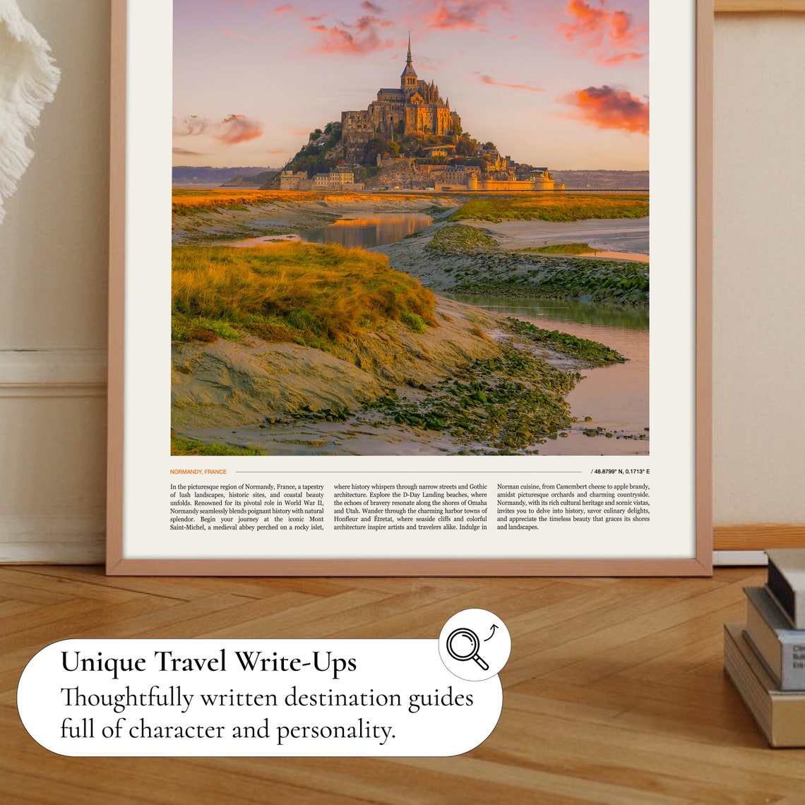 Normandy Art France Art France Print France Poster Mont Saint Michel France Wall Art Travel Wall Art Travel Poster Travel Print - Image 2