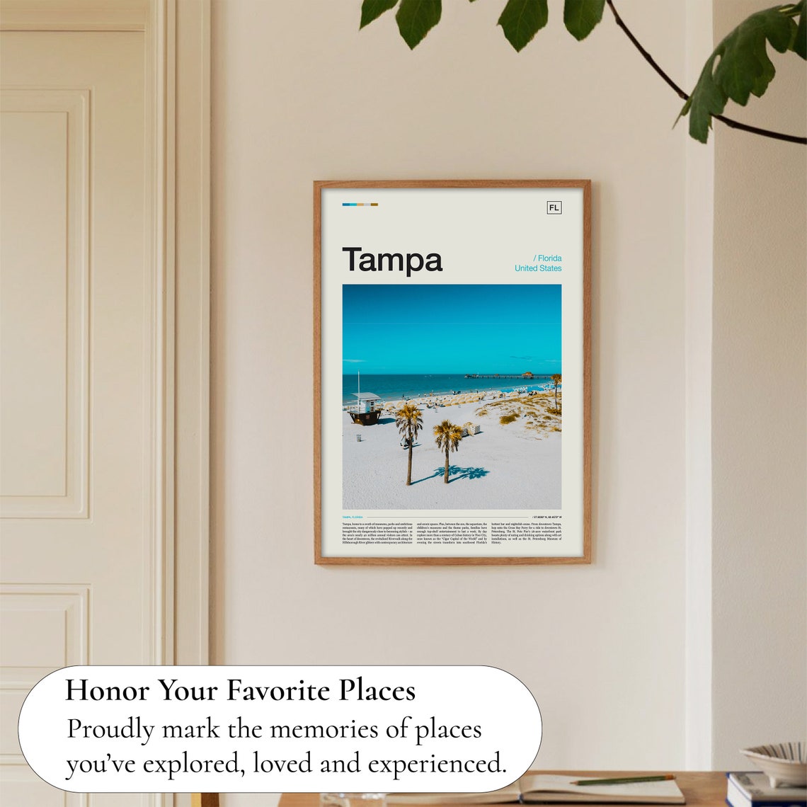 Tampa Poster Tampa Print Tampa Wall Art Tampa Art Print Tampa Artwork Tampa Photo Florida Print Florida Poster Florida Wall Art - Image 5
