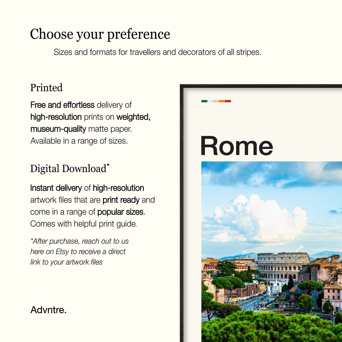 Rome Travel Poster, Ancient Italy Wall Art - Image 3