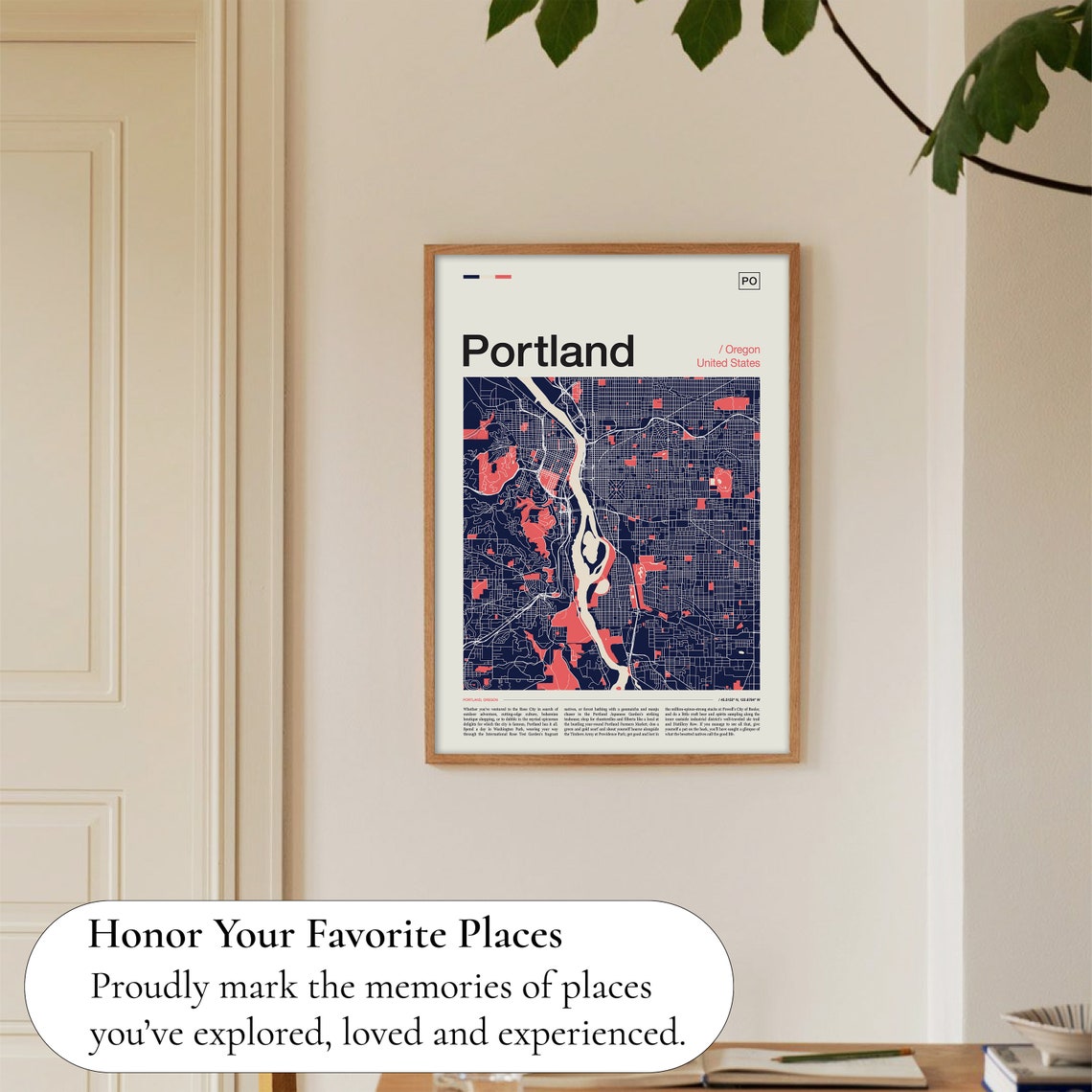 Portland Map Print Portland Poster Portland Map Portland Print Portland Wall Art Portland Art Print Map Poster Map Wall Art - Image 5