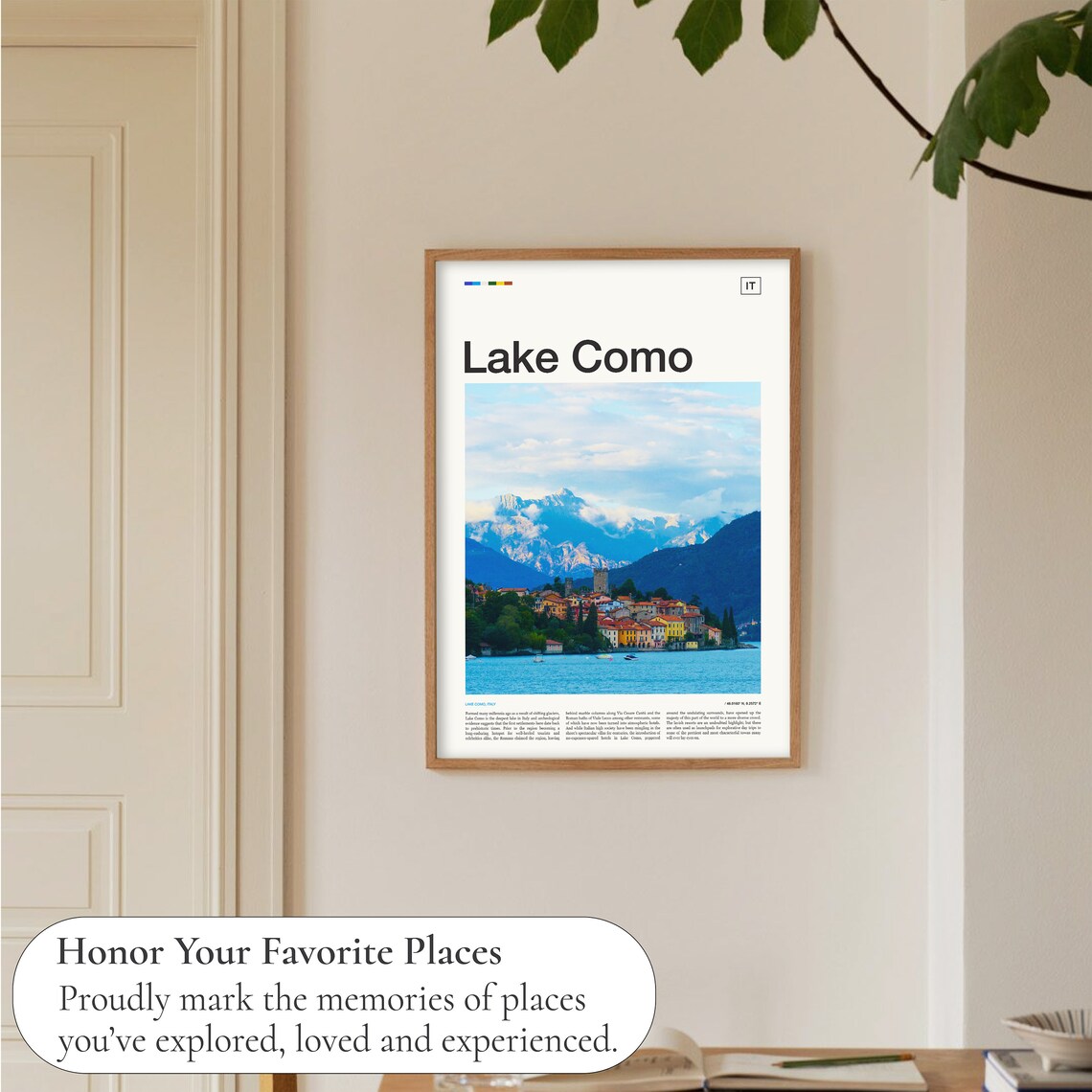 Lake Como Italy Lakeside Village Alpine Mountains Scenic View Poster - Image 5