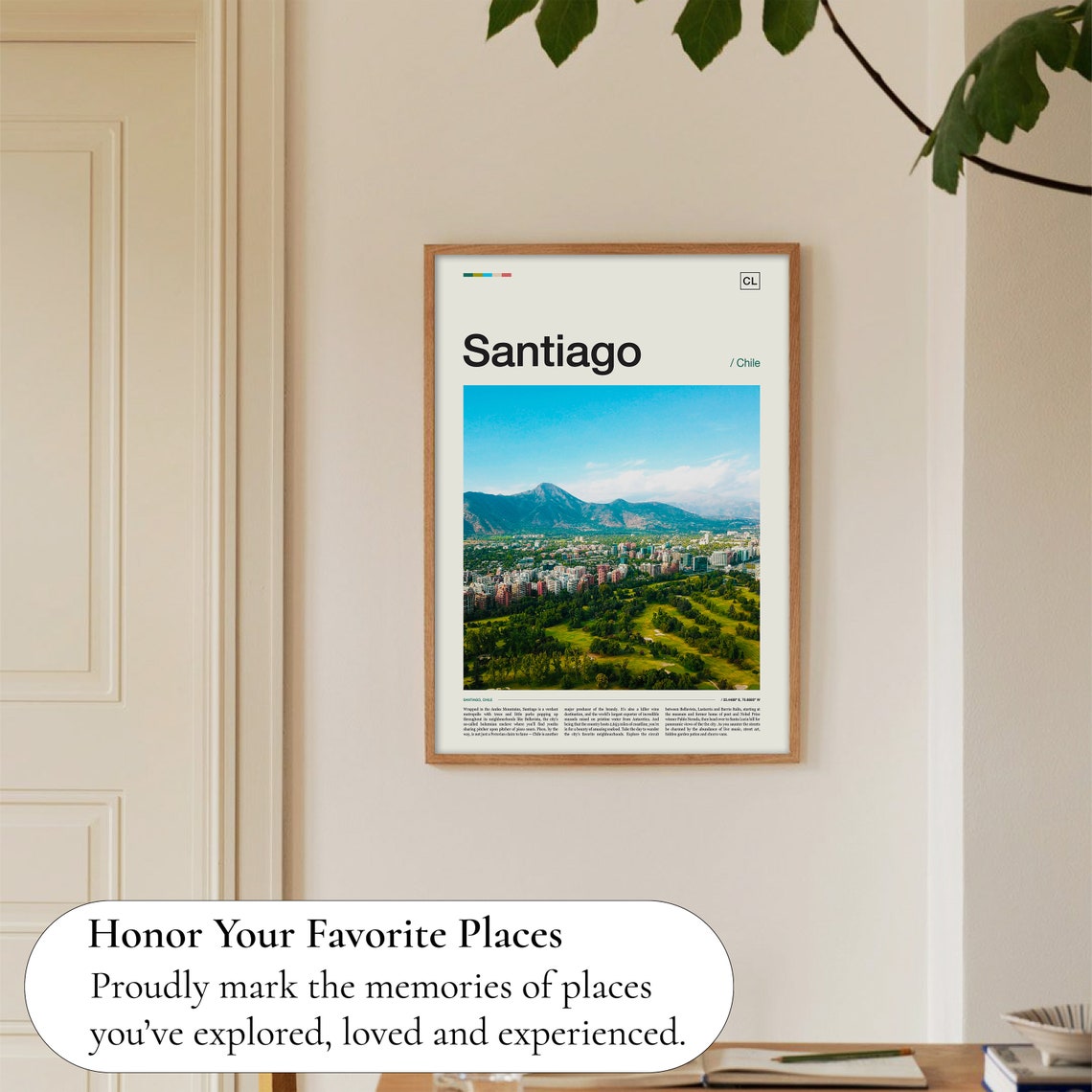 Santiago Print Santiago Poster Santiago Wall Art Santiago Art Print Santiago Photography Santiago Travel Santiago Decor Chile Print - Image 5