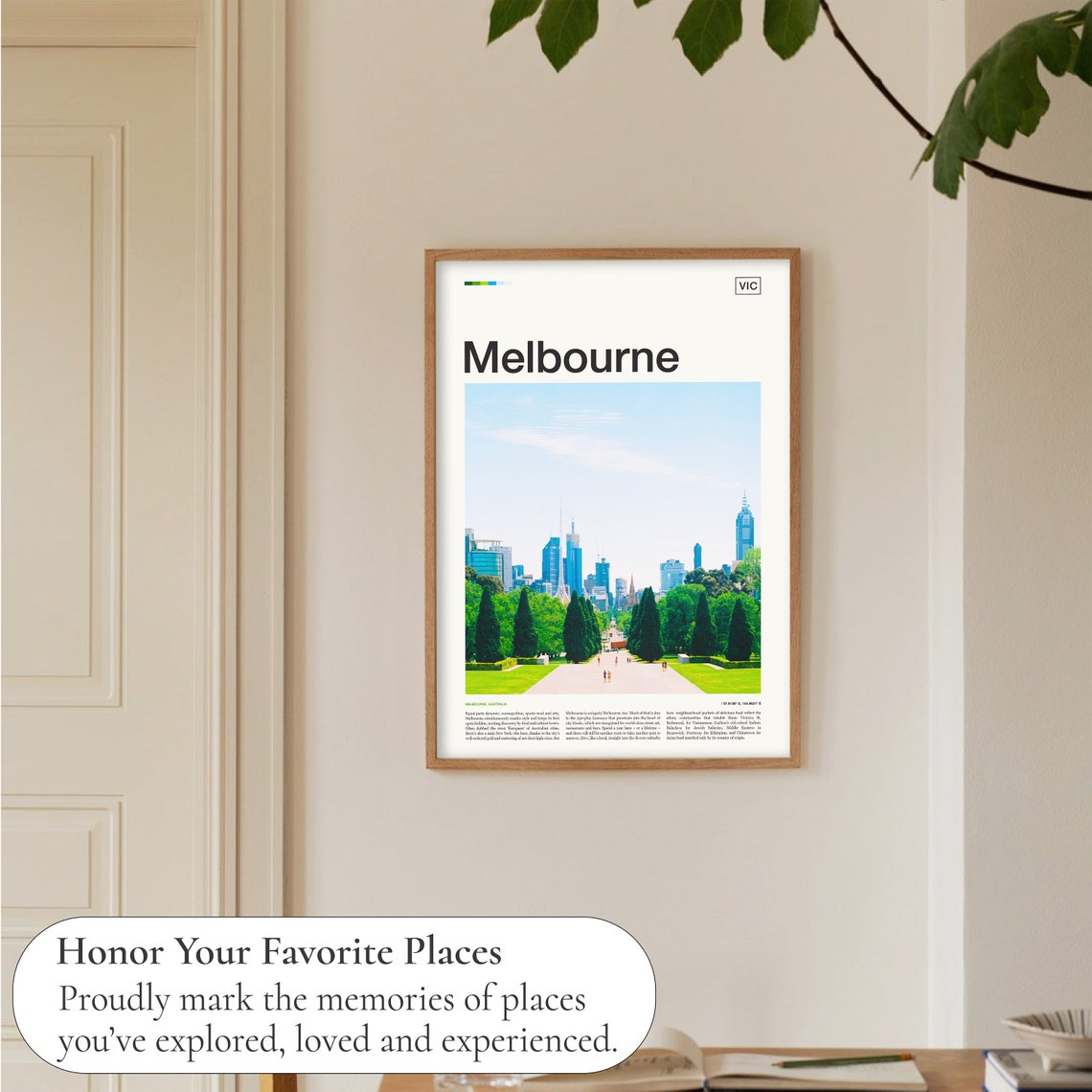 Melbourne Australia Skyline Park Gardens City View Photo Poster - Image 5