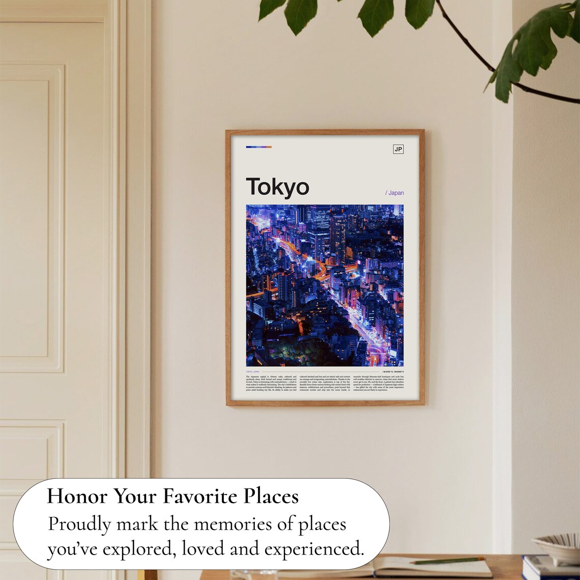Tokyo Skyline Travel Poster, Japan Wall Art - Image 5