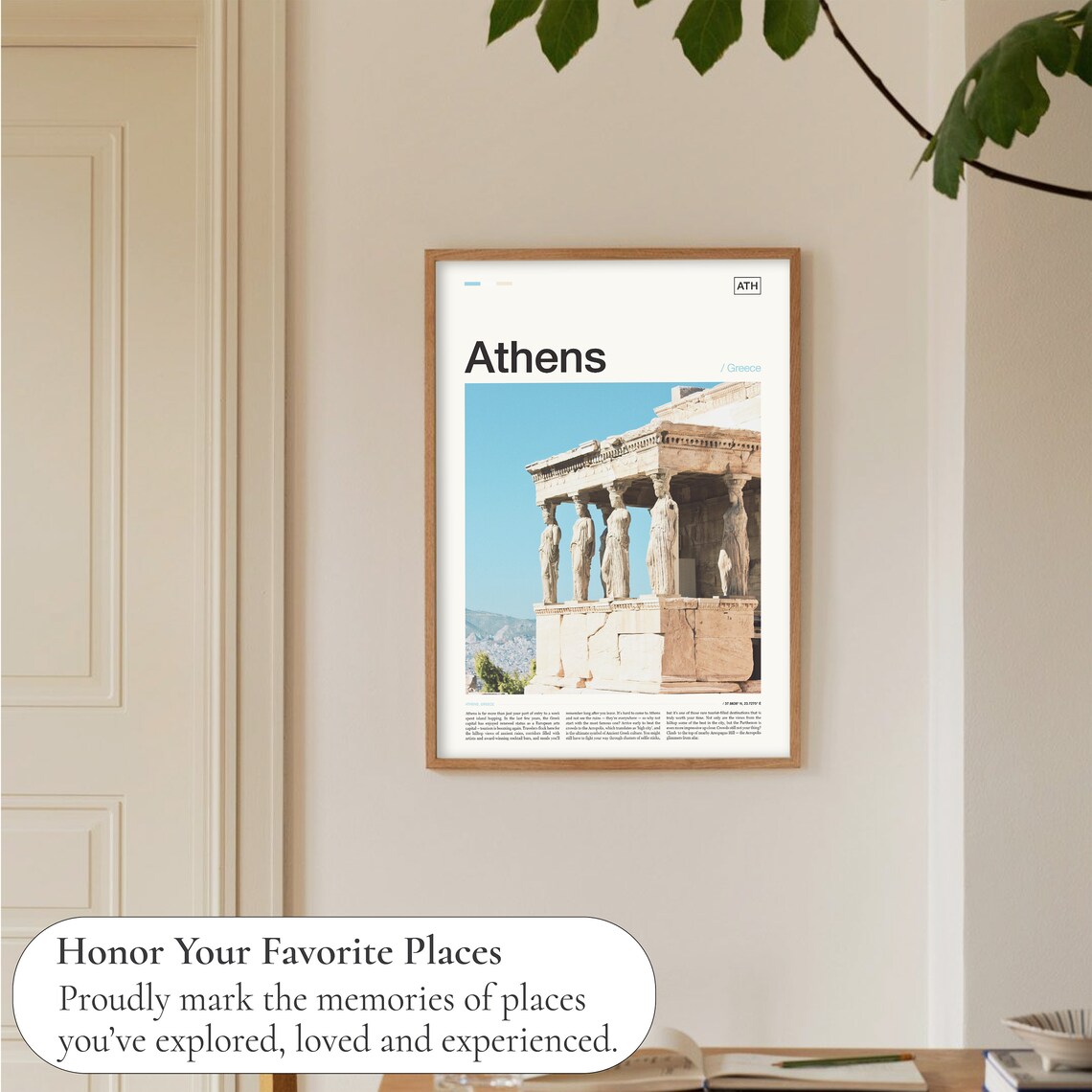 Athens Greece Travel Poster, Athens Wall Art - Image 5