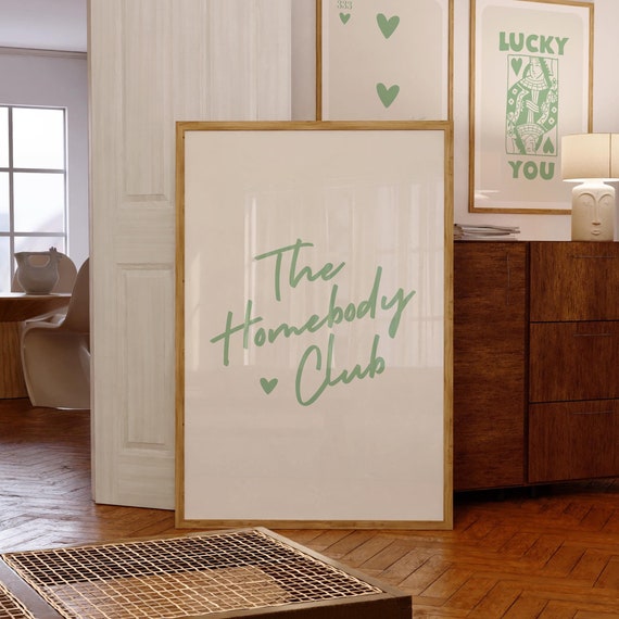 The Homebody Club Green Print Trendy Wall Art Prints Neutral Wall Decor Trendy Art Living Room Decor Bar Cart Art Prints