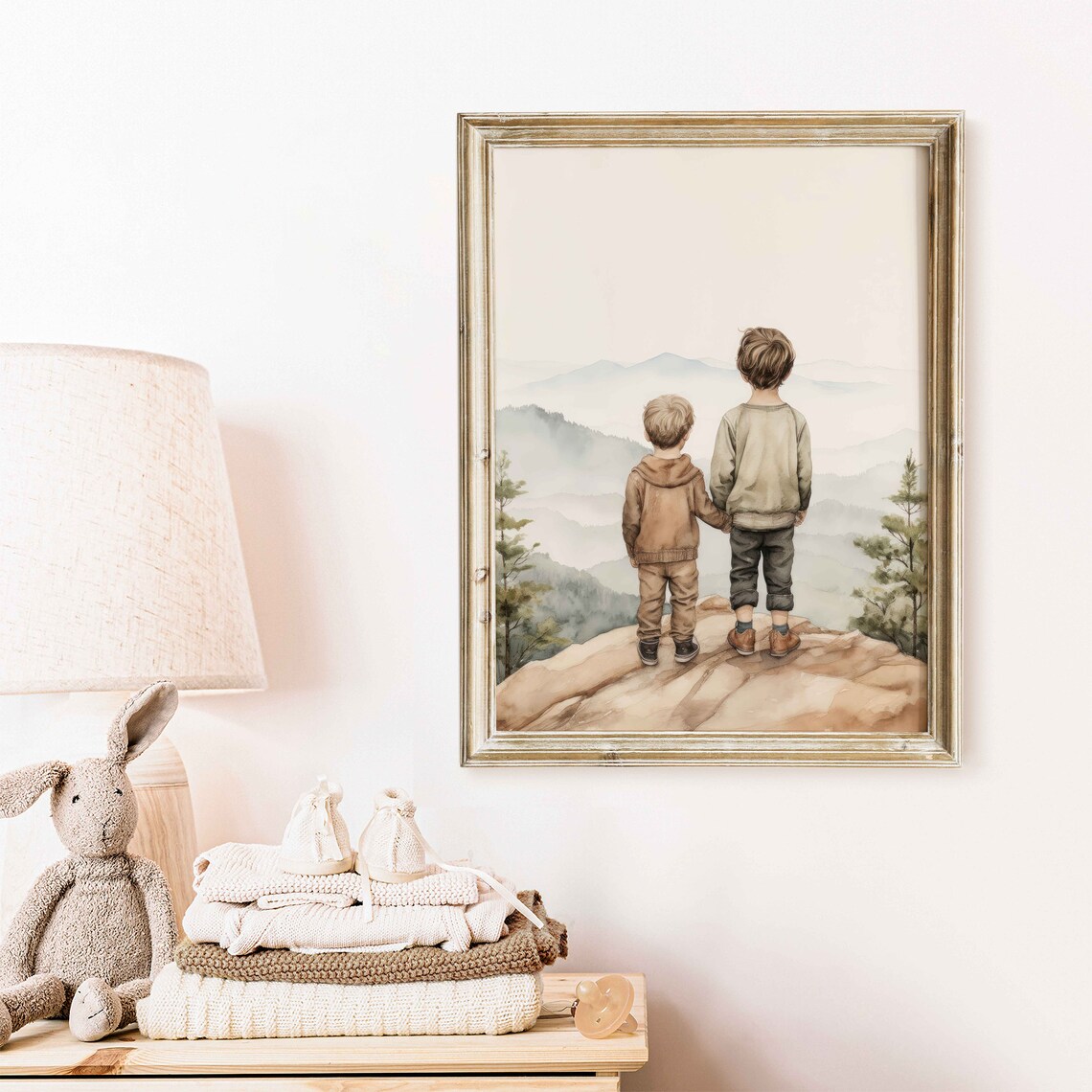 Brothers Adventure Print, Vintage Boy Nursery Decor - Image 2