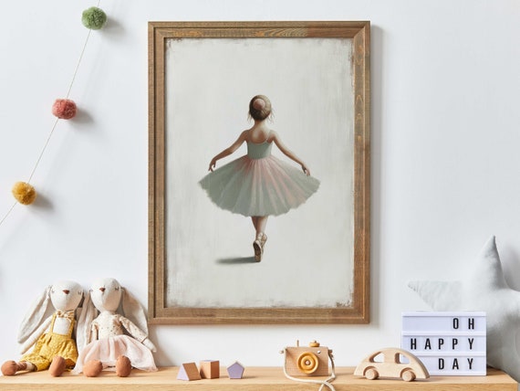 Ballet Dancer Nursery Decor, Girl's Room Art Print
