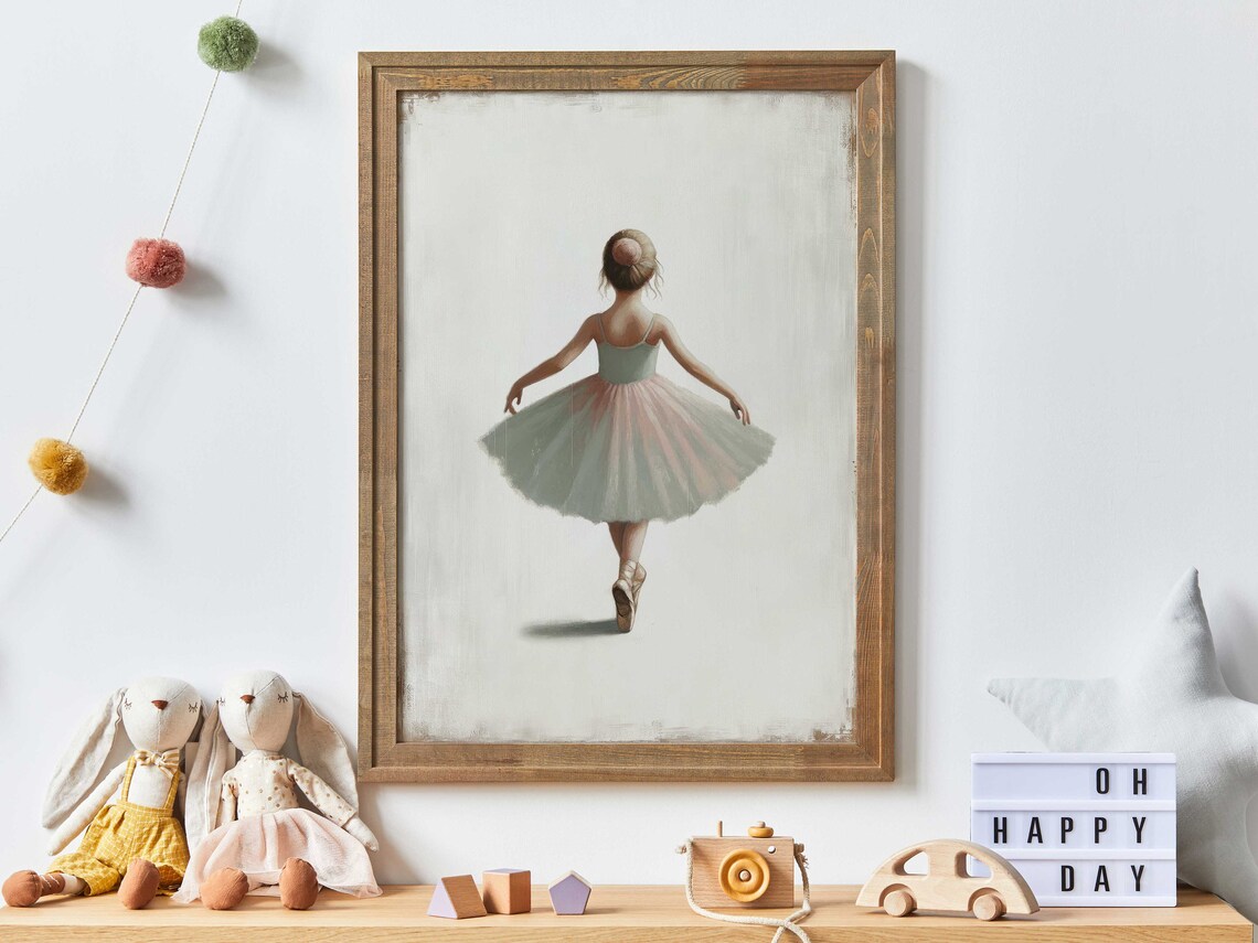 Ballet Dancer Nursery Decor, Girl's Room Art Print