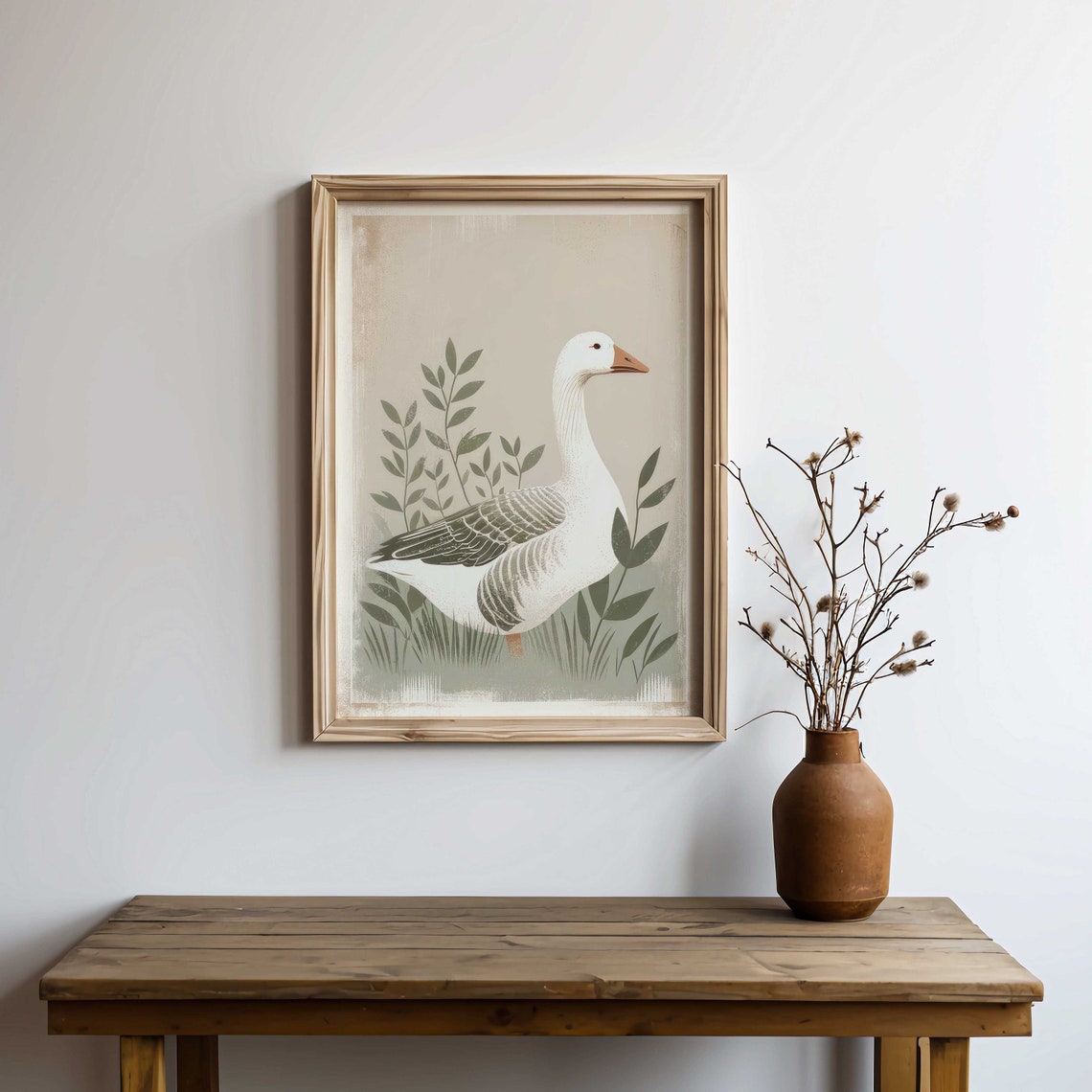 Goose Print Farm Goose Wall Art Goose Print Vintage Farm Animal Print Farmhouse Style Decor Country Home Decorprintable Farmhouse Art - Image 2
