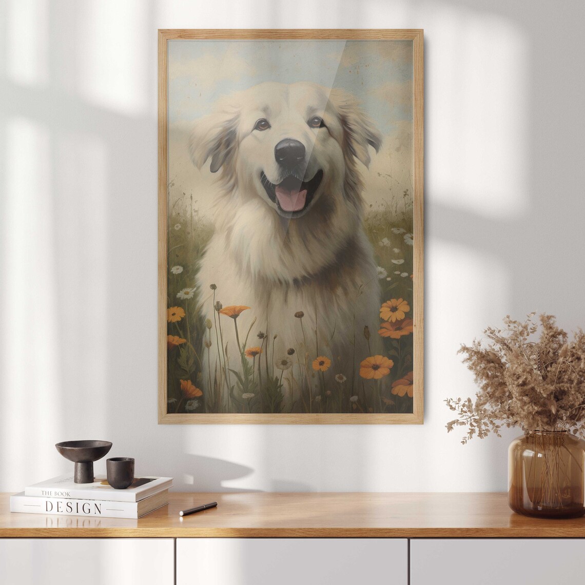 Great Pyrenees Vintage Dog Portrait Art Print - Image 2