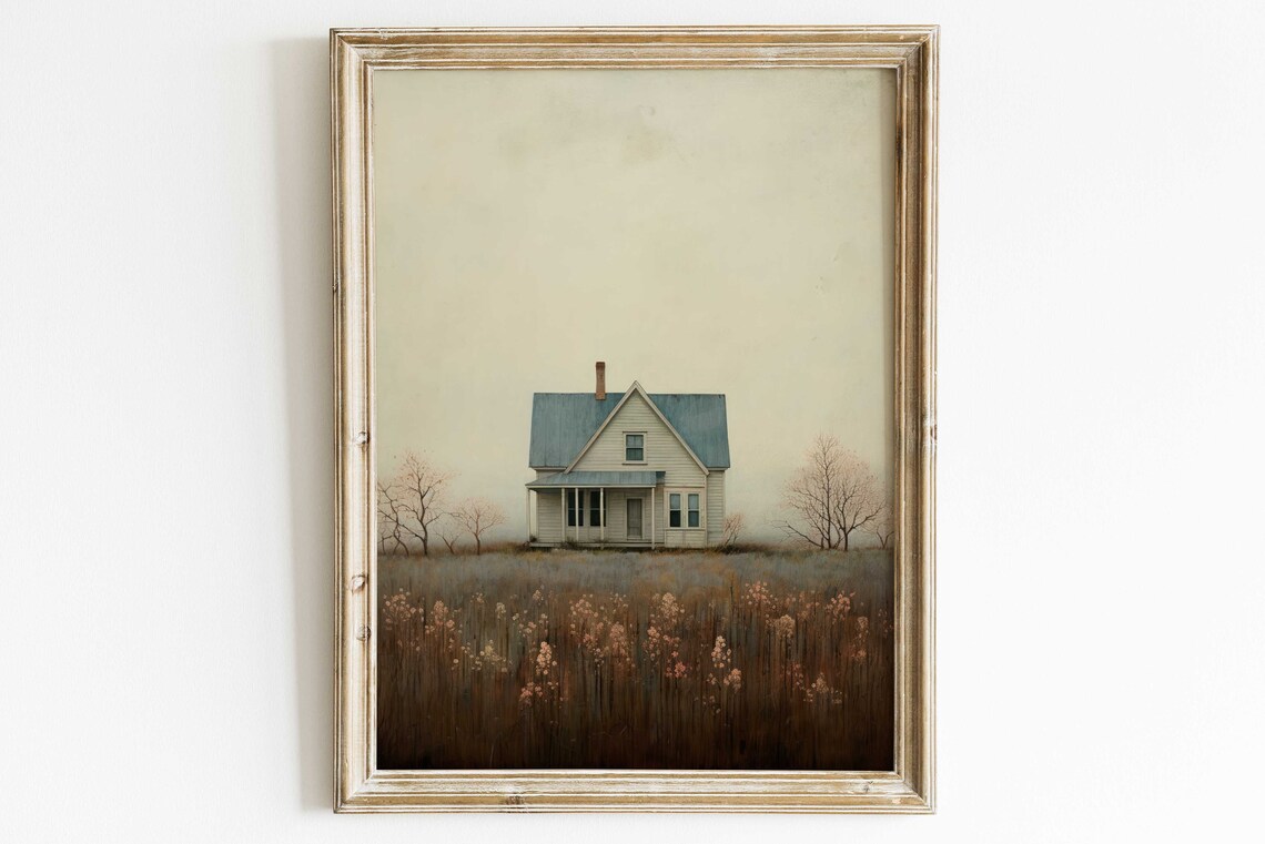 Country House Painting Countryside Art Print