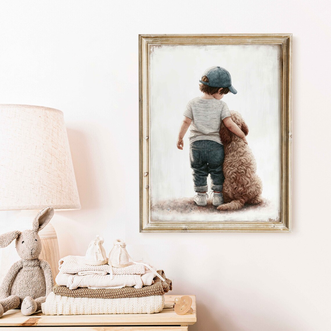 Cockapoo Nursery Art Print, Boy Dog Decor - Image 2