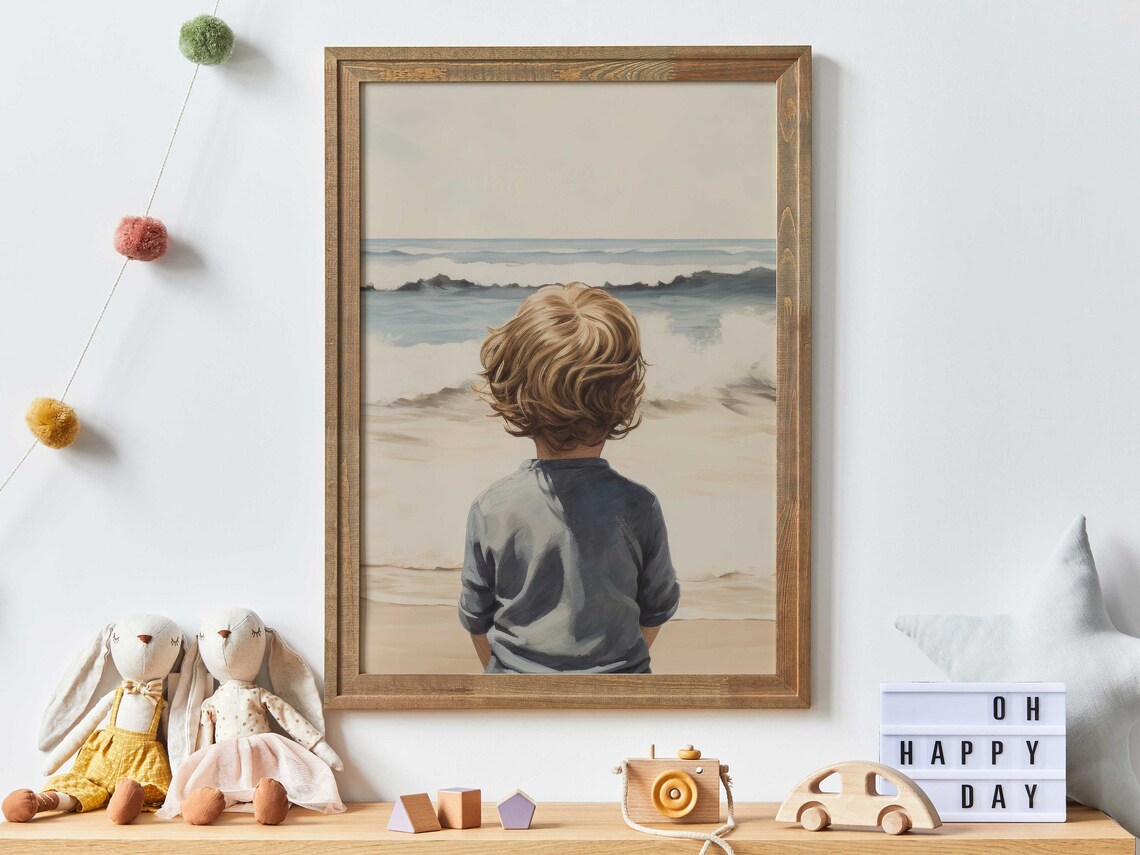 Beach Nursery Art Print, Ocean Decor For Boys