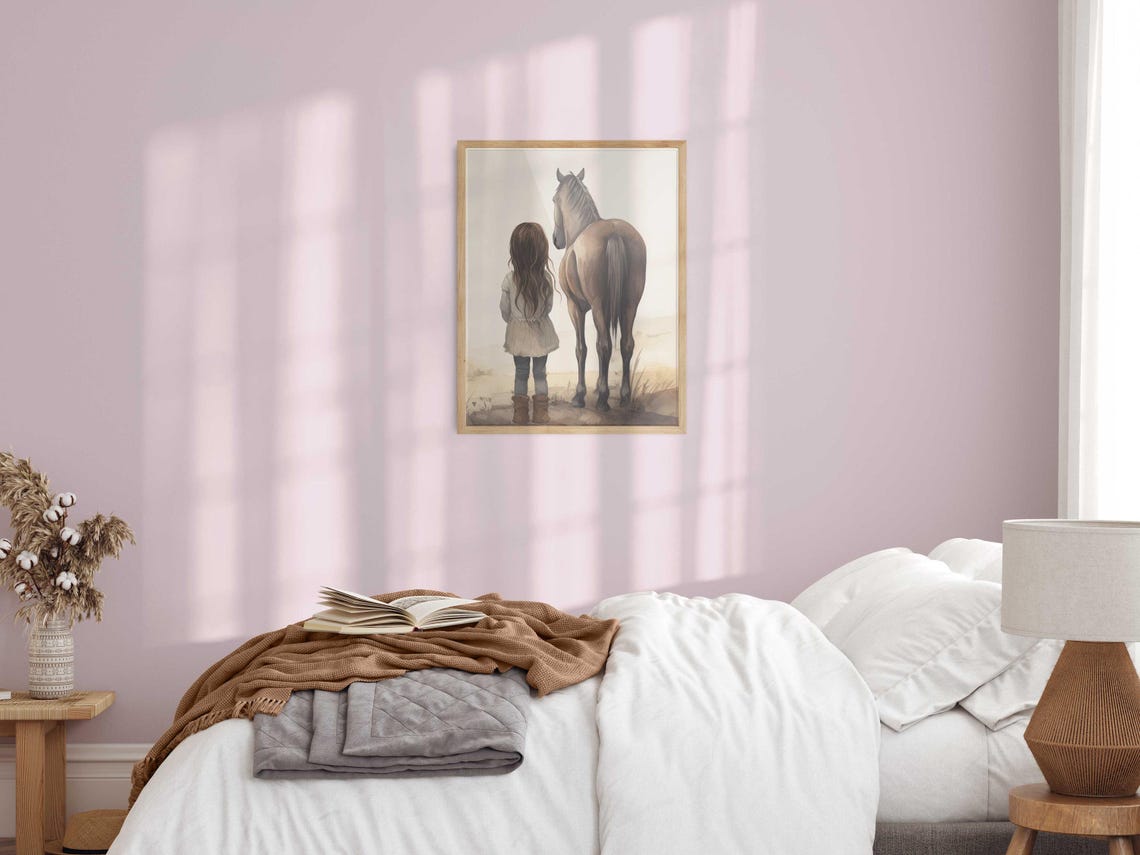 Horse Nursery Wall Art Horse Gift Girl Girls Room Decor Horse Lover Art Horse Wall Art Daughter Horse Decor For Girls - Image 3