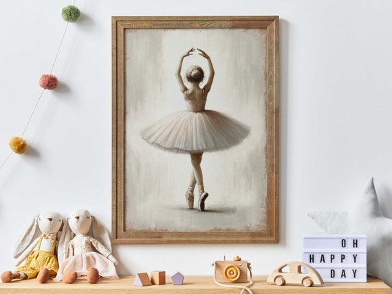 Ballet Nursery Decor, Ballerina Girl Room Art Print
