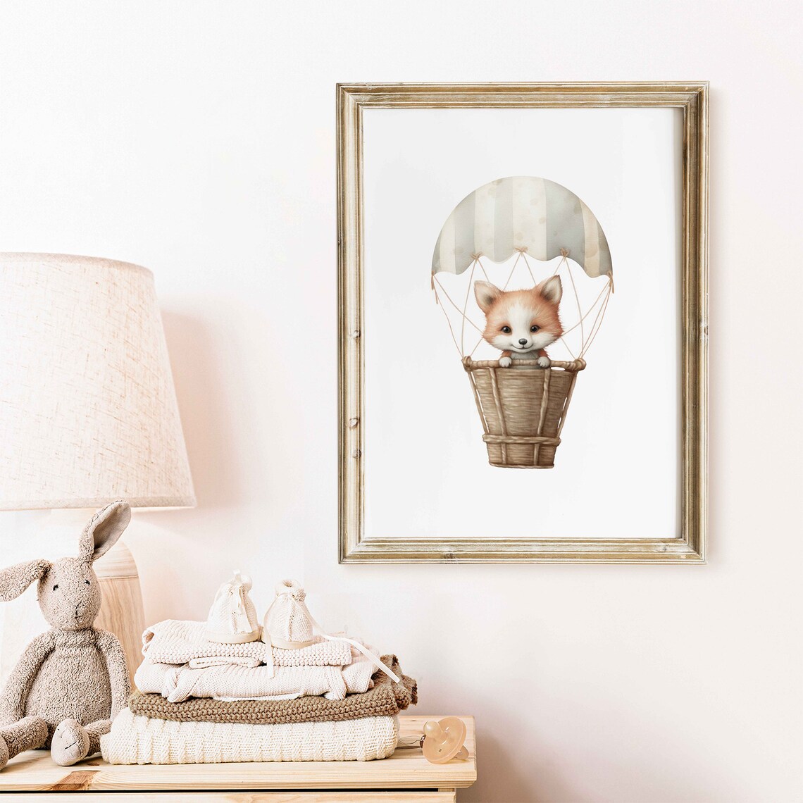 Cute Fox Nursery Art Print, Baby Shower Decor - Image 2