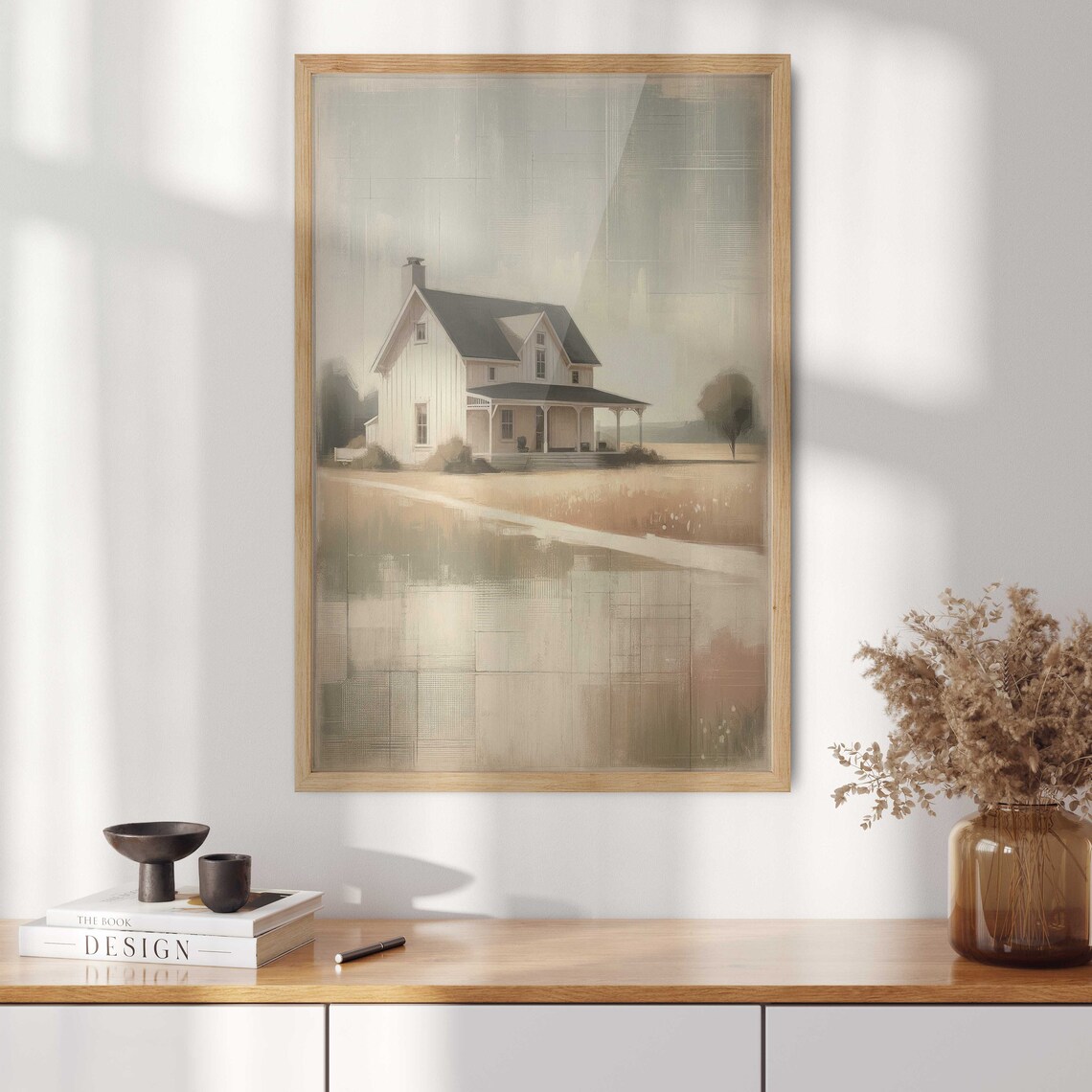 Country House Print, Rustic Country Home Decor - Image 2