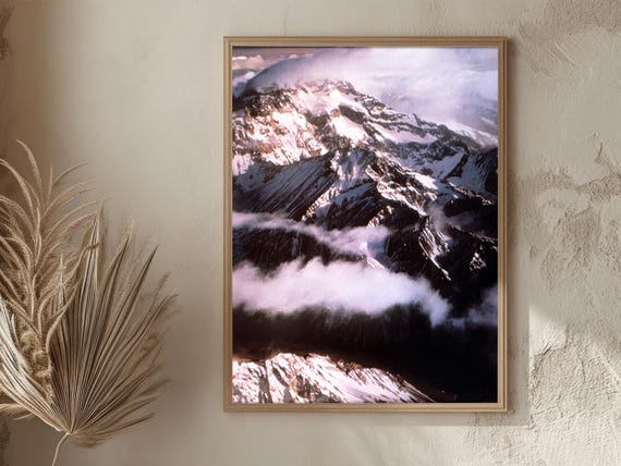 Peru Vintage Wall Art Majestic Andean Peaks Snow Capped Mountain Range Decor Gift For Herhim Home Office Collection Gift For Herhim