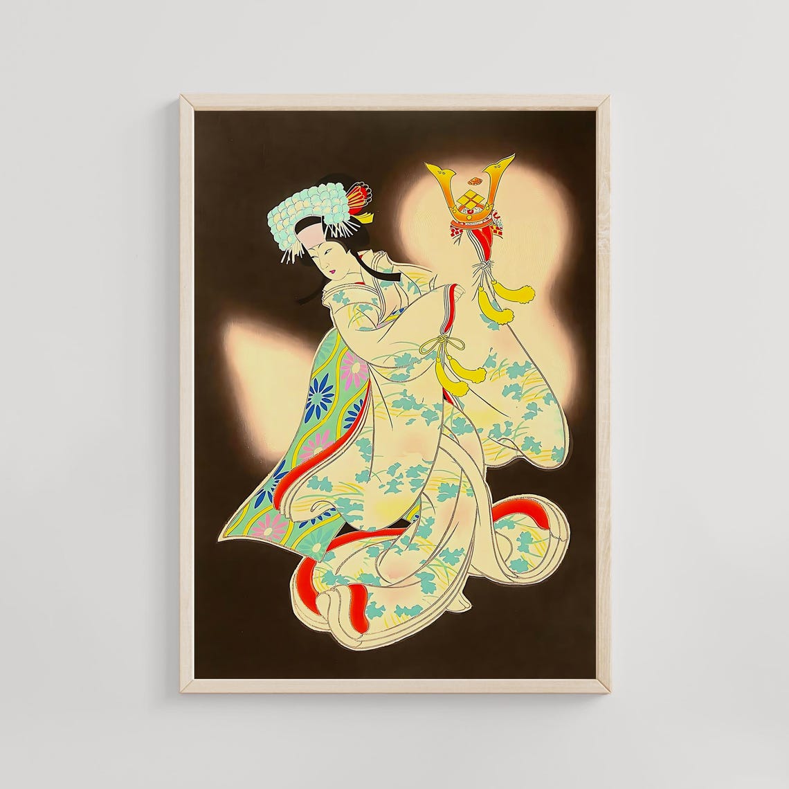 Princess Yaegaki Kabuki By Hasegawa Sadanobu Iii C 1950s Japanese Woodblock Print Ukiyoe Theatre Art Traditional Actor Portrait