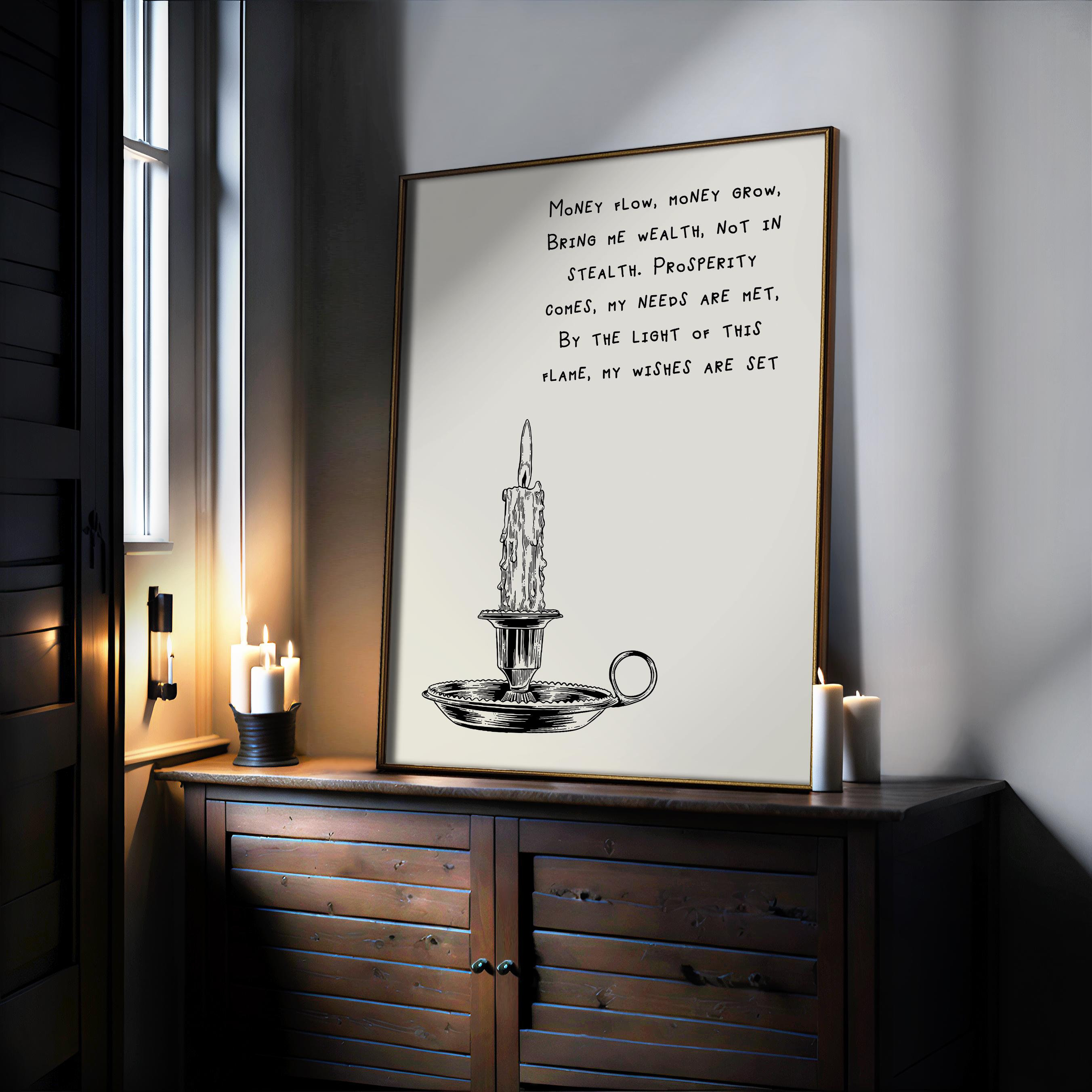 Abundance Spell Witch Decor, Witchcraft Art Print - Image 2