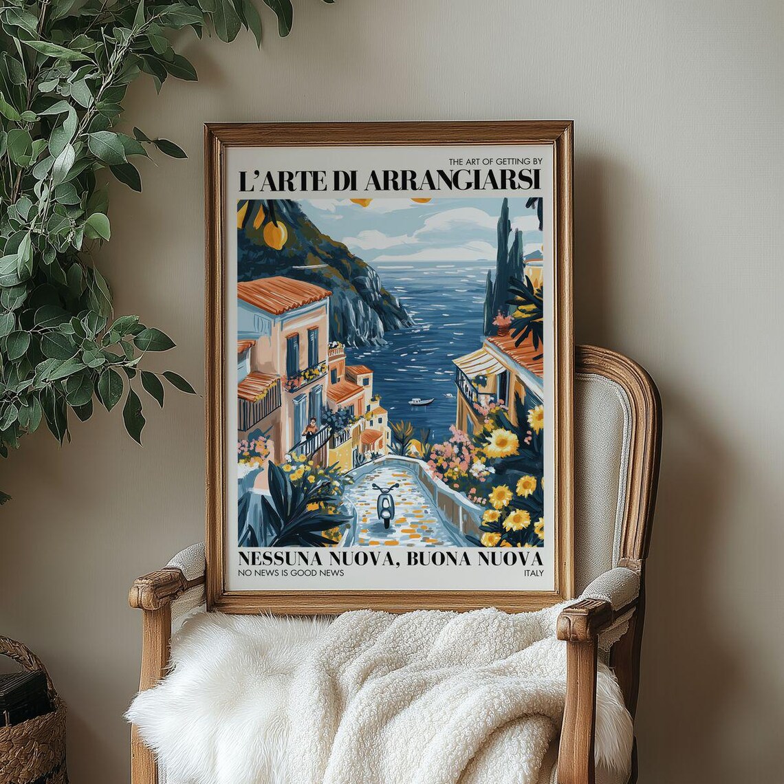 Retro Italian Travel Lover Quote, Amalfi Coast Poster - Image 3