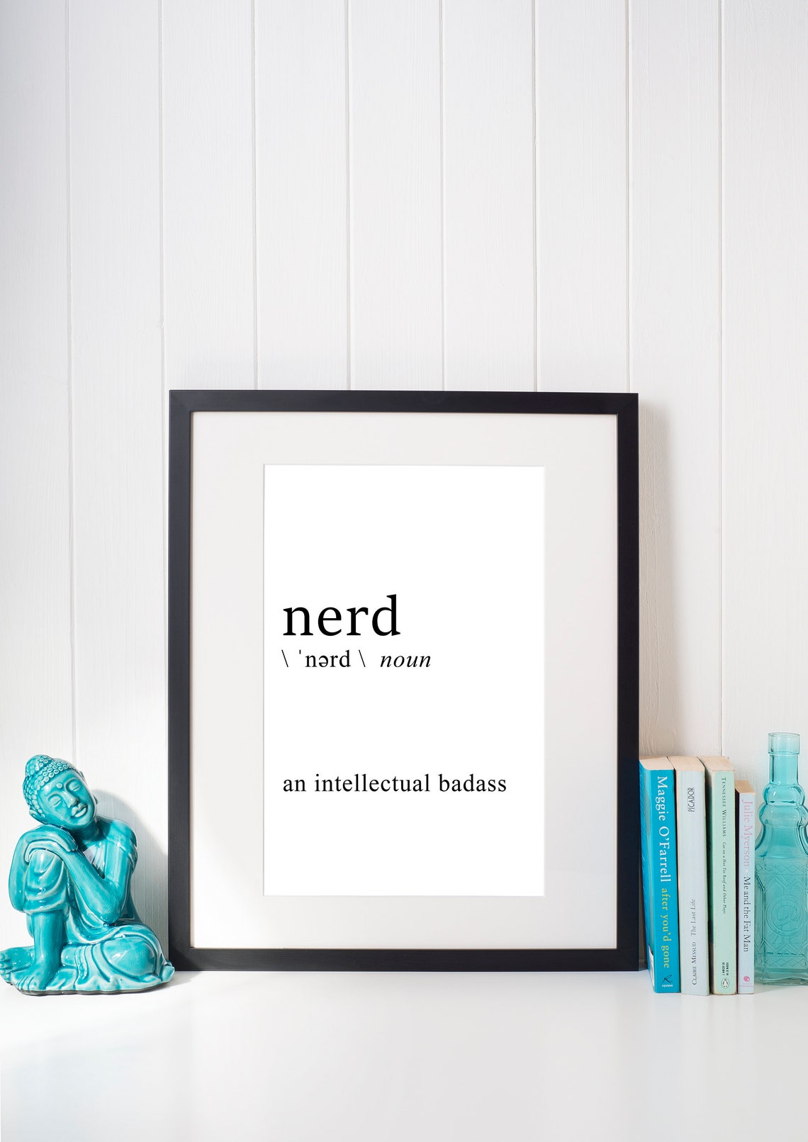 Nerd Definition Noun Funny Intellectual Badass Geek Gift Poster
