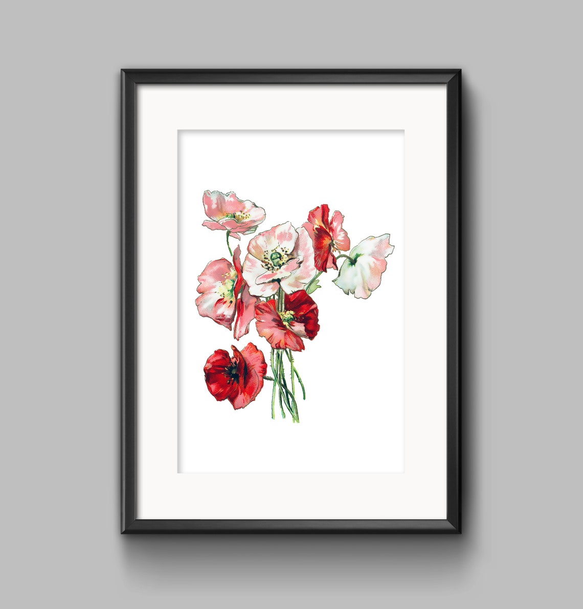 Poppy Flower Print Poppy Print Poppy Flower Poppy Poppy Decor Minimalist Flower Print Flower Decor Poppy Design Flower Art - Image 2