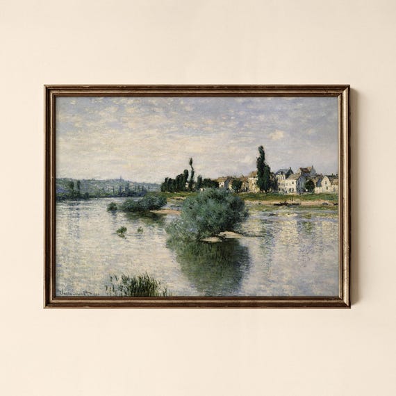 Vintage River Landscape Print Living Room Decor Collected Prints Cpl288