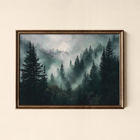 Vintage Forest Print Landscape Wall Art Living Room Decor Collected Prints Cpl729