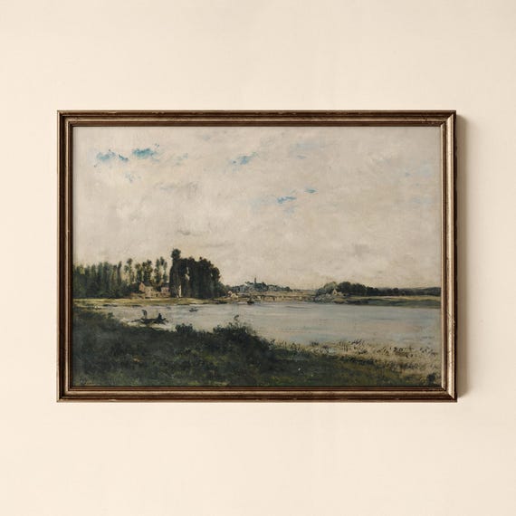 Vintage River Landscape Print Living Room Decor Collected Prints Cpl037
