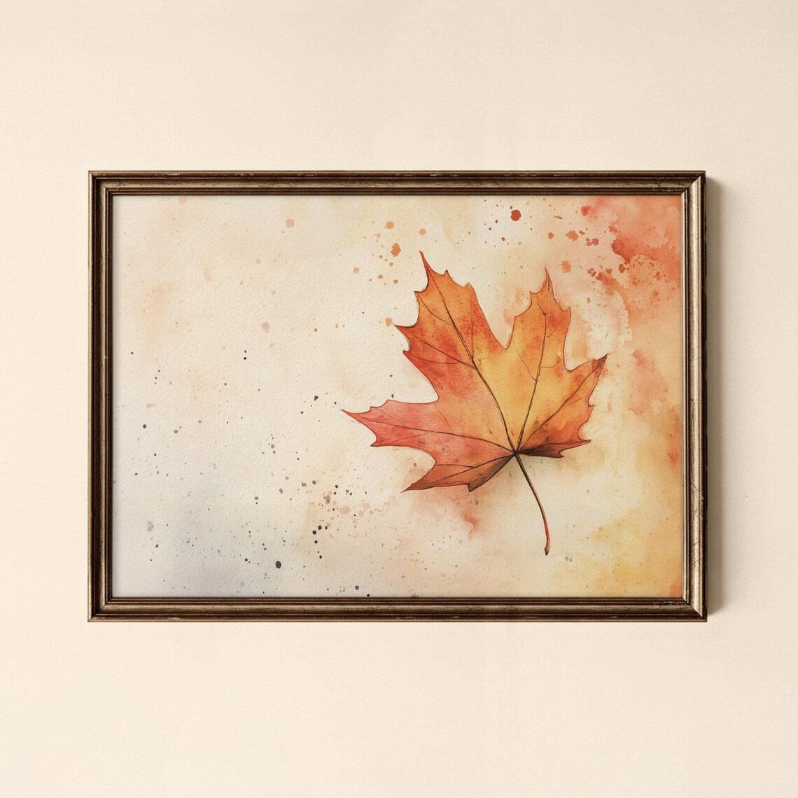 Fall Leaf Print, Holiday Bathroom Wall Art