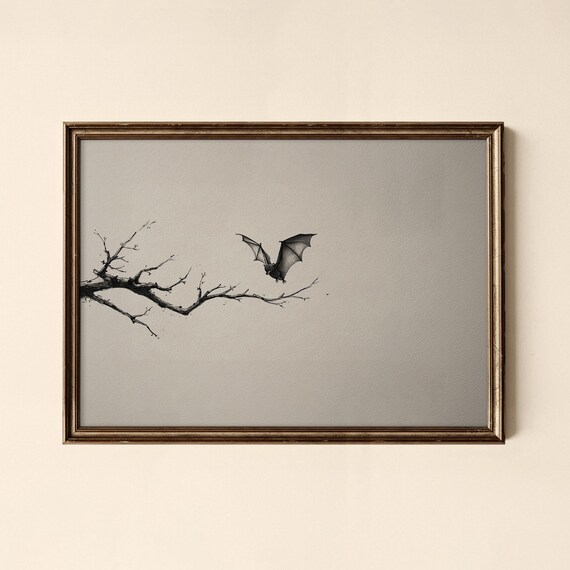 Halloween Bats Print Holiday Wall Art Bathroom Collected Prints Cpl704