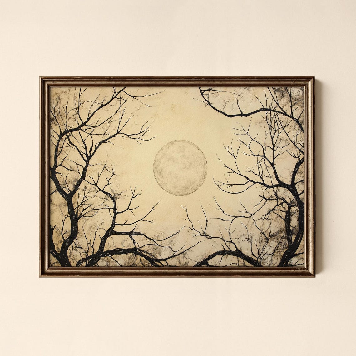 Moon Print Modern Wall Art Living Room Decor Collected Prints Cpl819
