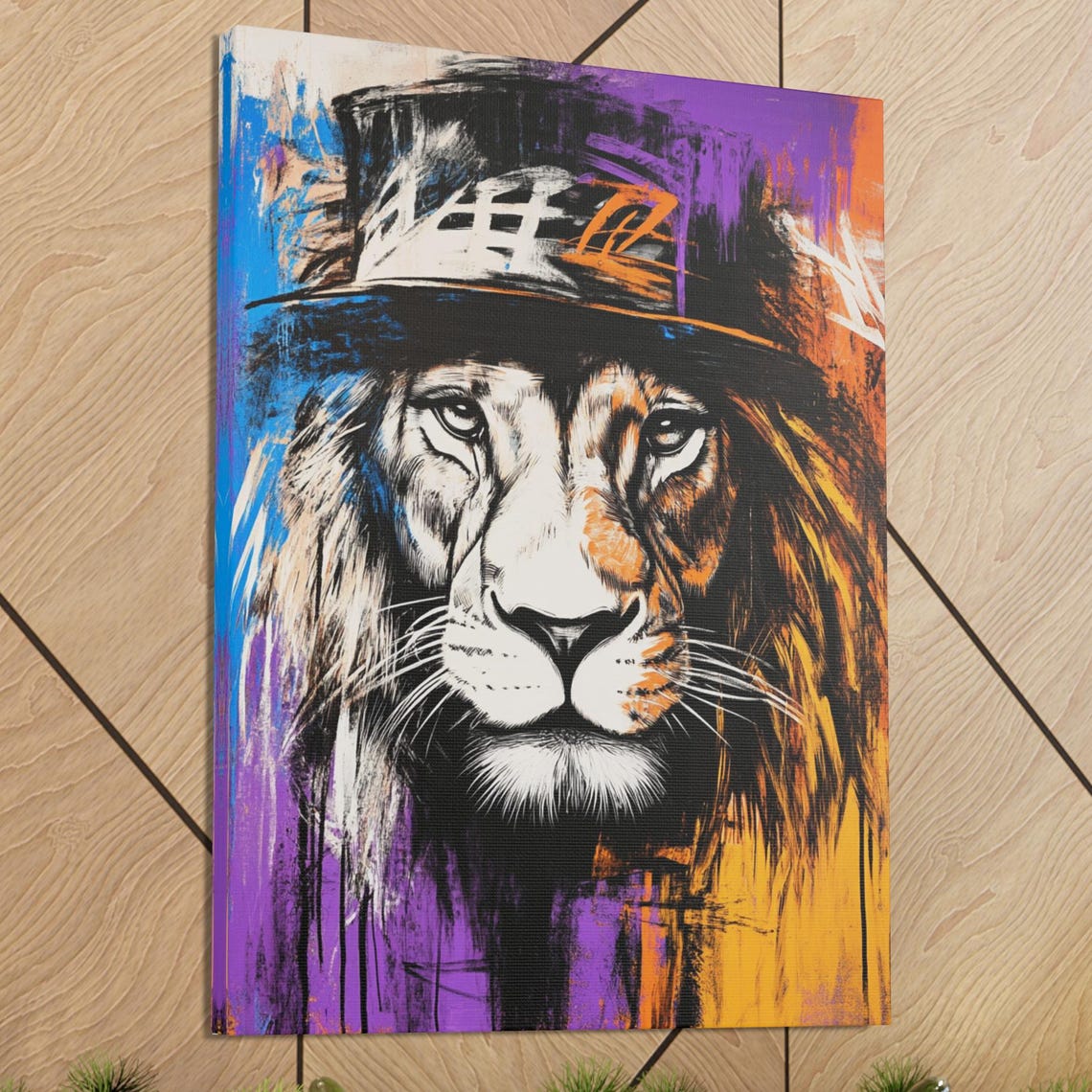 Graffiti Lion Urban Street Art Print