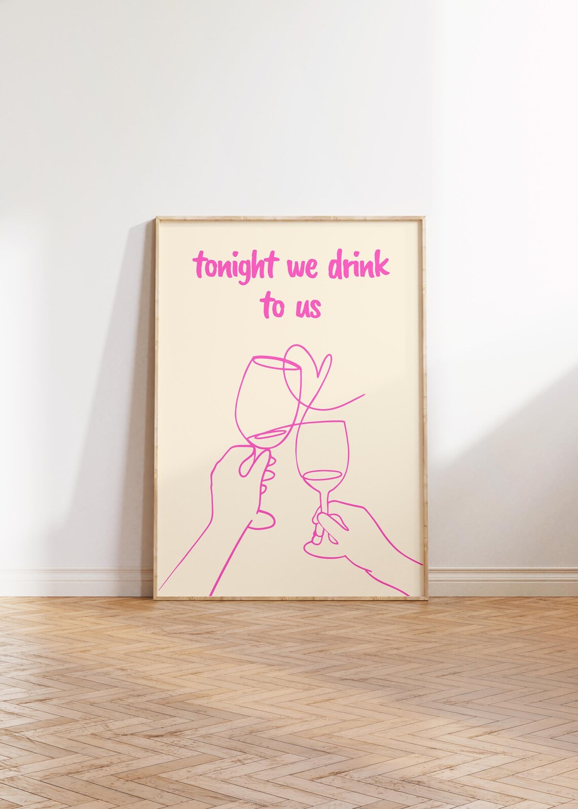 Tonight We Drink to Us, Minimalist Valentine Art Print - Image 4