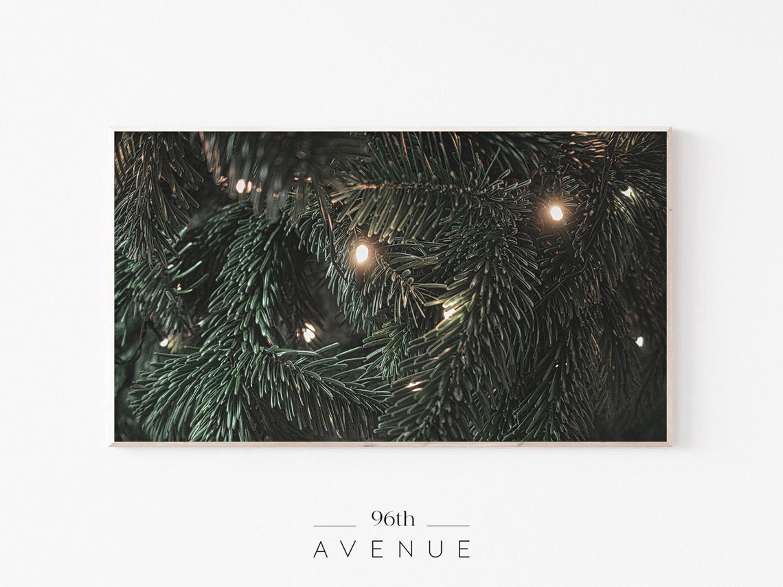 Pine Tree Branches Christmas Art Print