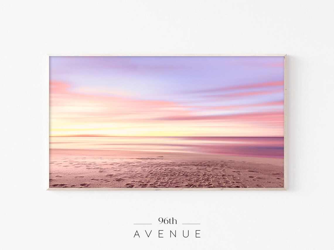 Beach Sunset Coastal Landscape Art Print