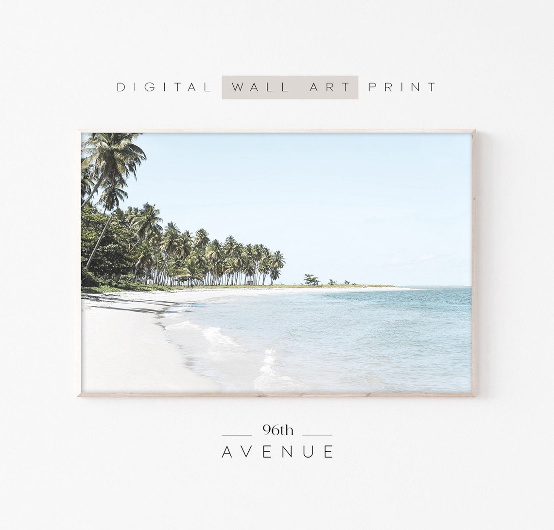 Beach Wall Art Tropical Landscape Print