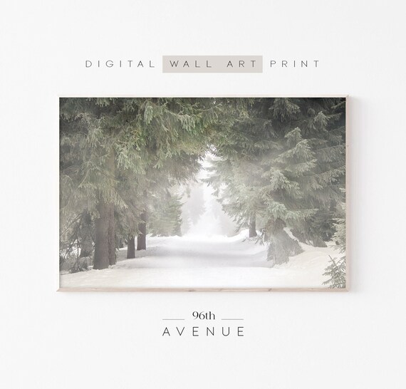 Winter Forest, Christmas Art Print