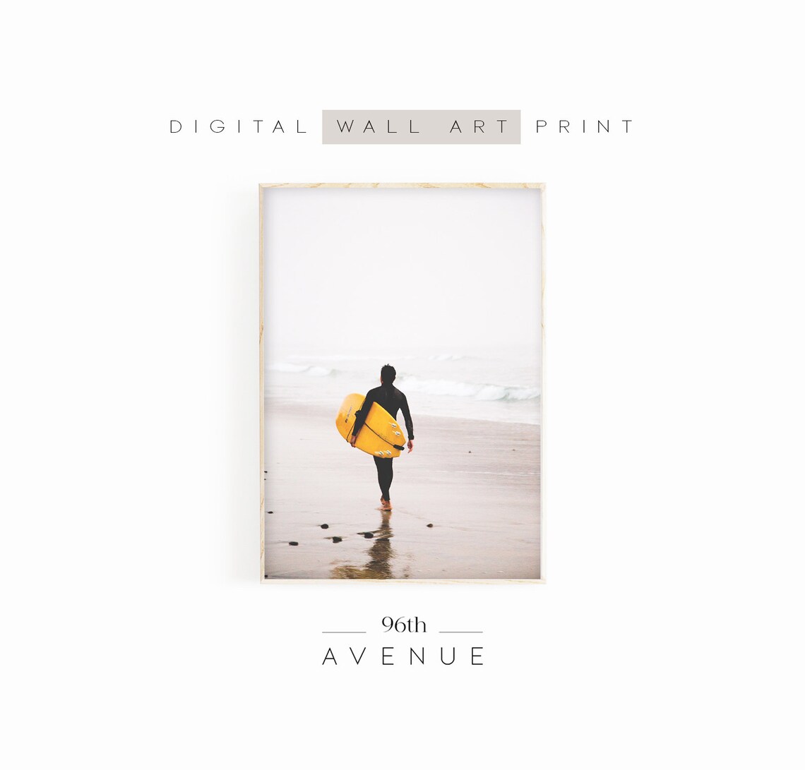 Retro Surfboard Beach Surf Photography Print