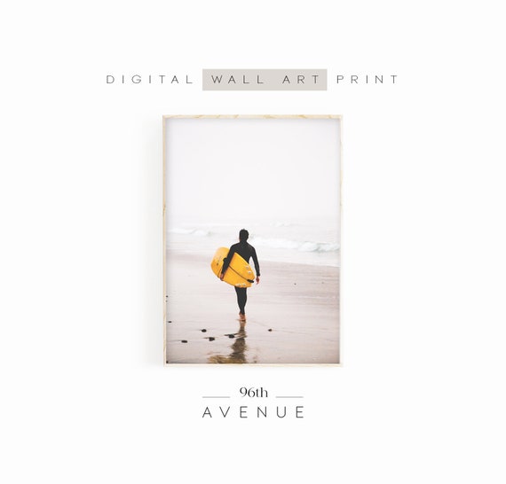Retro Surfboard Beach Surf Photography Print