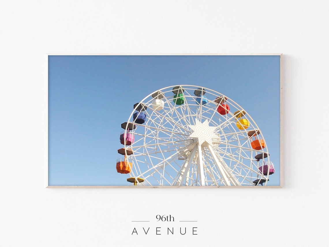 Ferris Wheel Art Print, Modern Decor