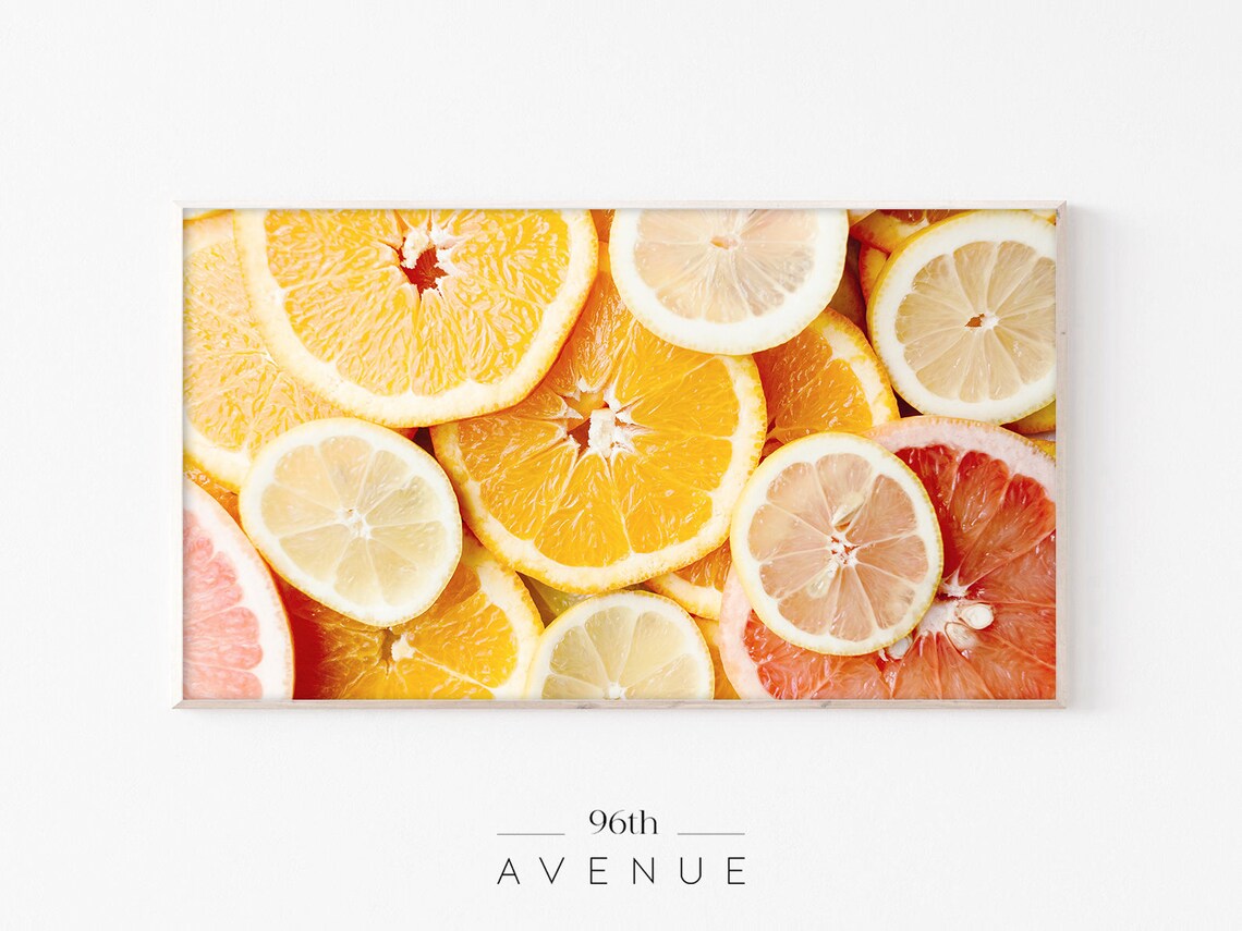 Lemon Slices Summer Citrus Fruit Art Print